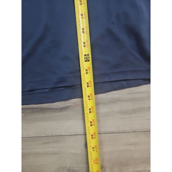 7 Diamonds Navy Blue Contrast Trim Short Sleeve Knit Polo Shirt Size Large - Picture 4 of 7